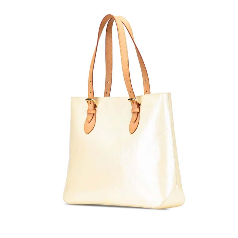 Louis Vuitton Monogram Vernis Brentwood White Leather Good condition - Back View