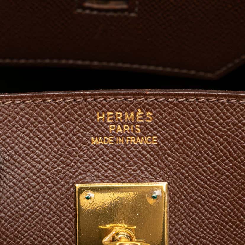 Hermès Courchevel Birkin Retourne 40 Brown Leather Good condition - Box View