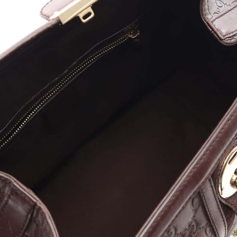 Gucci Guccissima Treasure Handbag Brown Leather Good condition - Inside View
