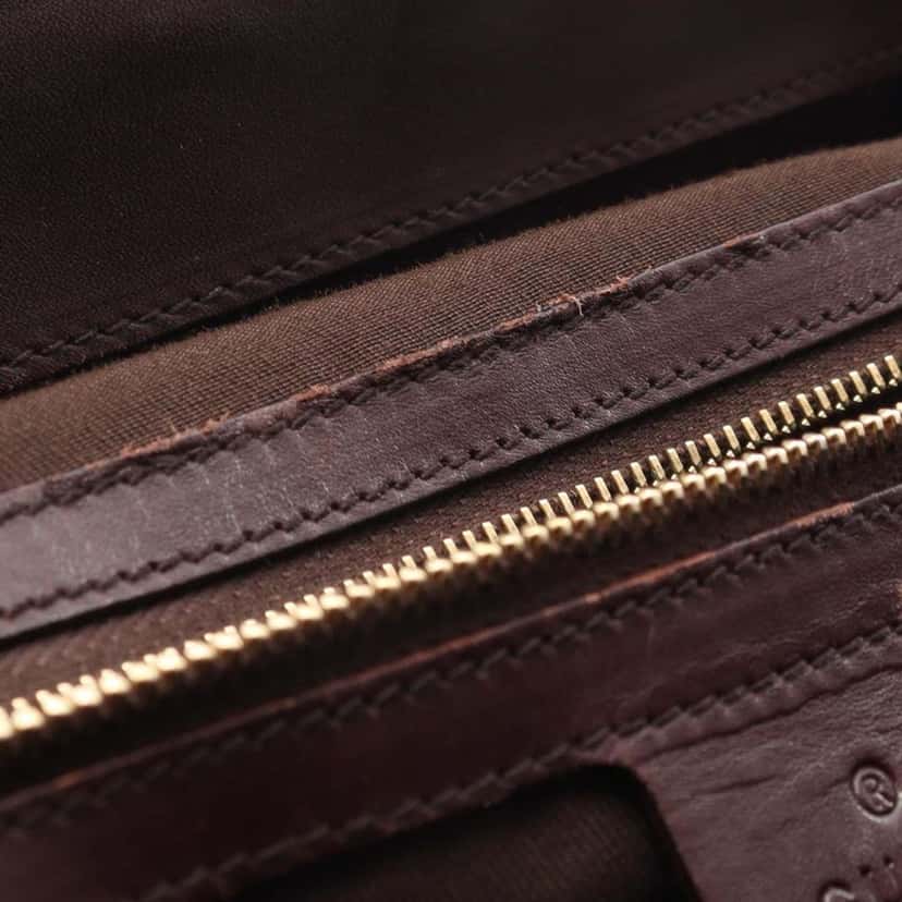 Gucci Guccissima Treasure Handbag Brown Leather Good condition - Box View