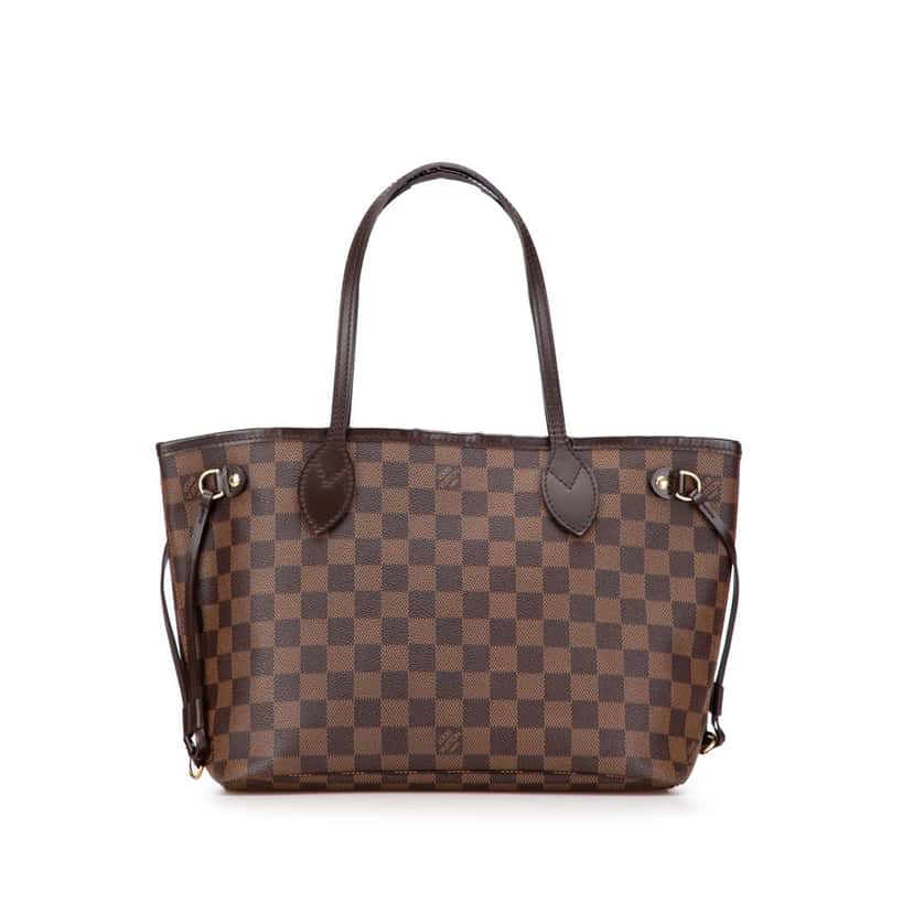 Louis Vuitton Damier Ebene Neverfull PM Brown Canvas Good condition - Front View