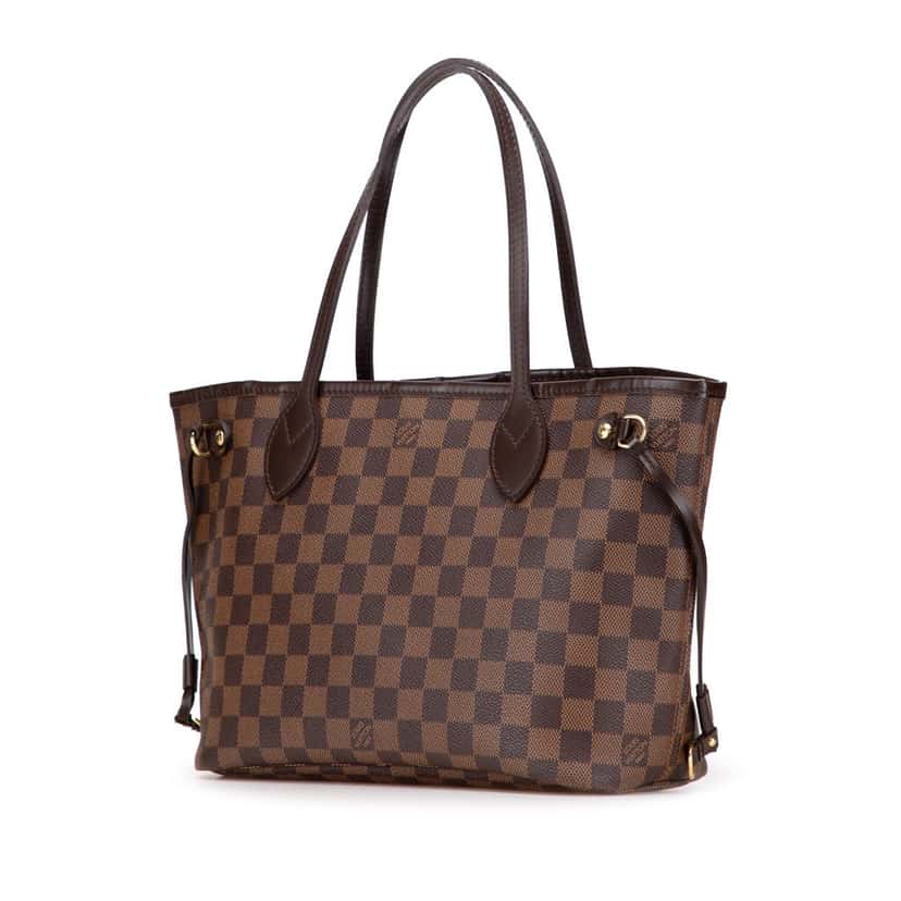 Louis Vuitton Damier Ebene Neverfull PM Brown Canvas Good condition - Back View