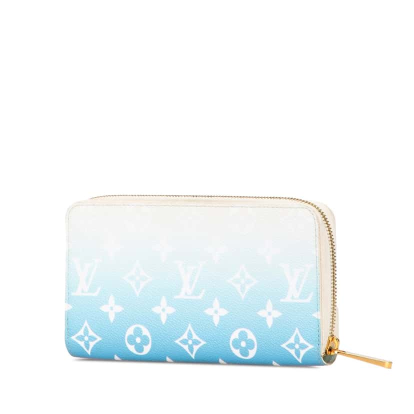 Louis Vuitton Monogram Giant By The Pool Zippy Wallet Blue Canvas Good condition - Back View
