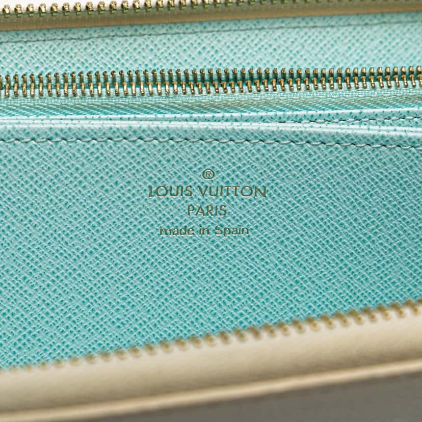 Louis Vuitton Monogram Giant By The Pool Zippy Wallet Blue Canvas Good condition - Box View
