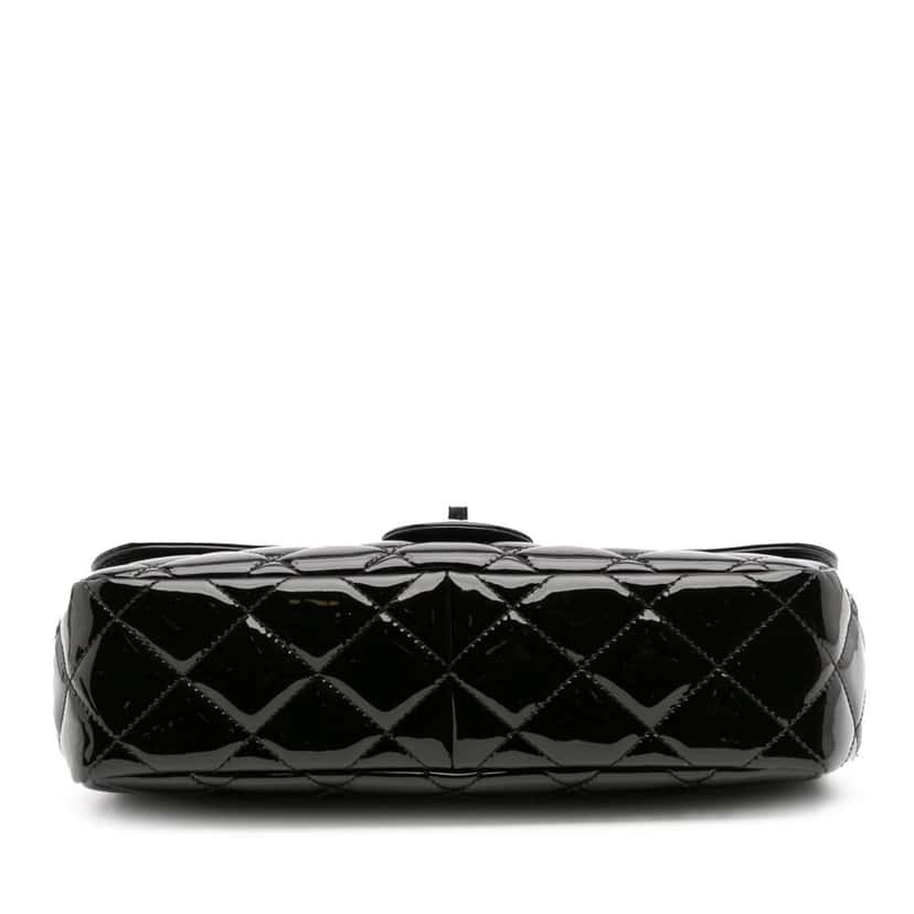 Chanel Medium Patent Coco Shine Flap Black Leather Good condition - Inside View