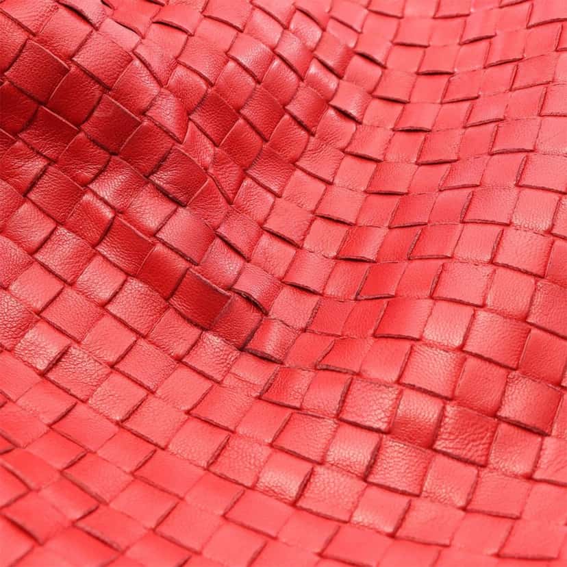 Bottega Veneta Small Nappa Intrecciato Veneta Hobo Red Leather Good condition - Box View