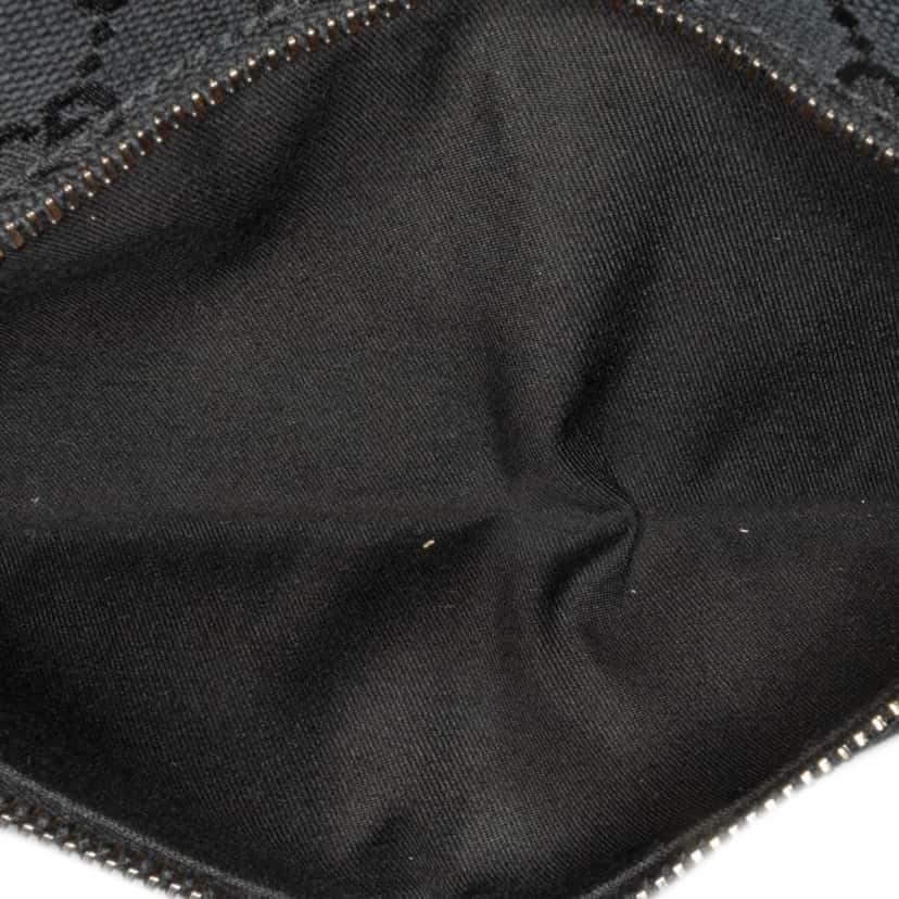 Gucci GG Canvas Double Pocket Belt Bag Black Canvas Good condition - Model View
