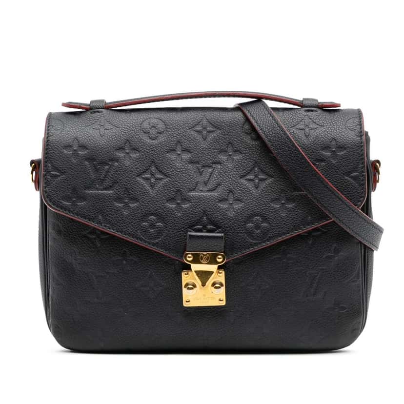 Louis Vuitton Monogram Empreinte Pochette Metis Blue Leather Good condition - Front View