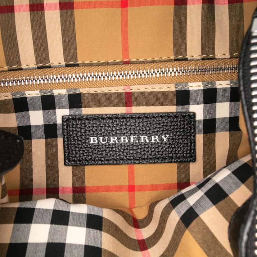 Burberry Medium Leather Banner Satchel Black Leather Good condition - Box View
