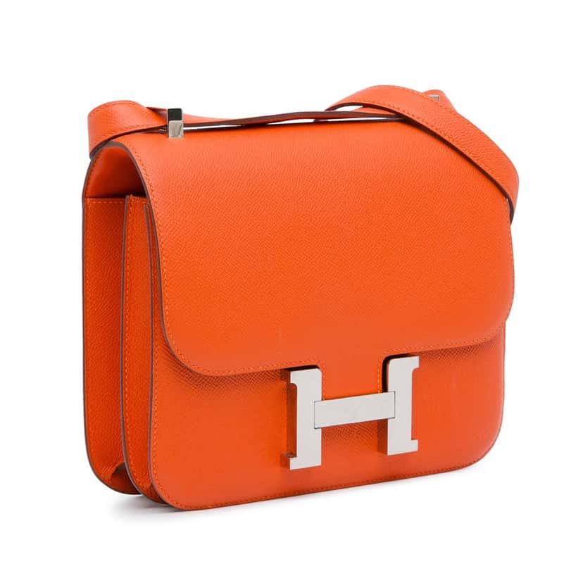 Hermès Epsom Constance 24 Orange Leather Good condition - Back View