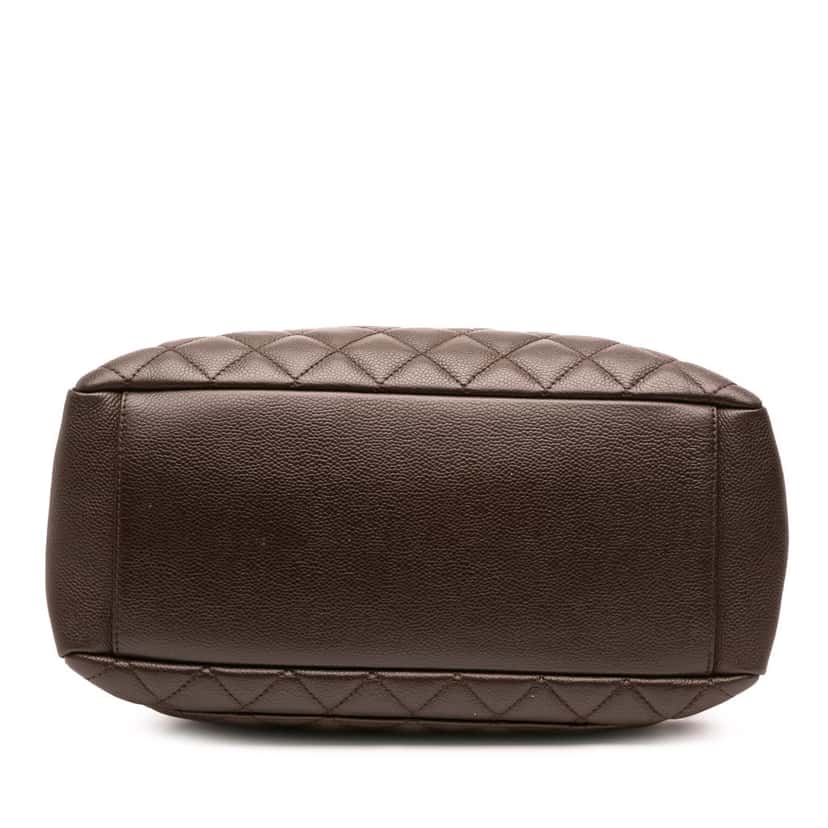 Chanel Caviar Grand Shopping Tote Brown Leather Good condition - Inside View