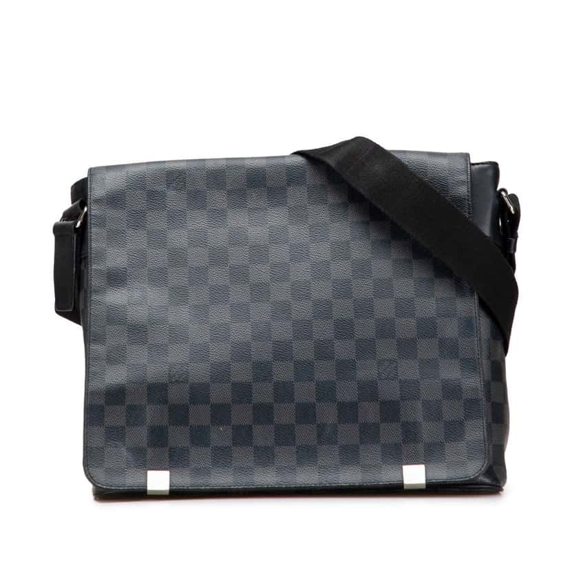 Louis Vuitton Damier Graphite District MM Black Canvas Good condition - Front View