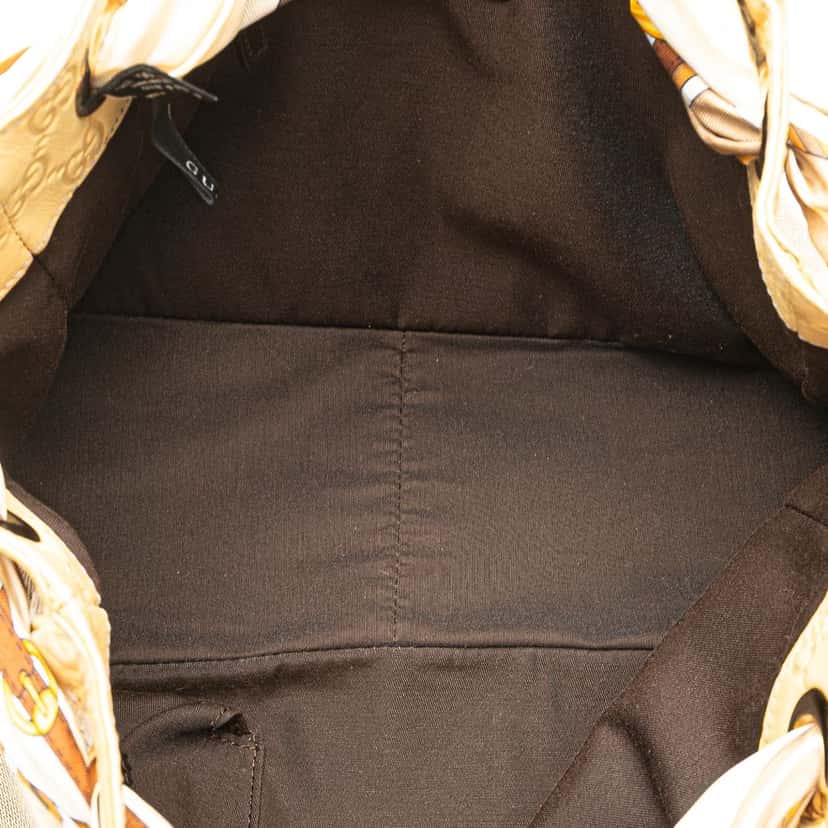 Gucci Medium Canvas Positano Tote Brown Canvas Good condition - Model View