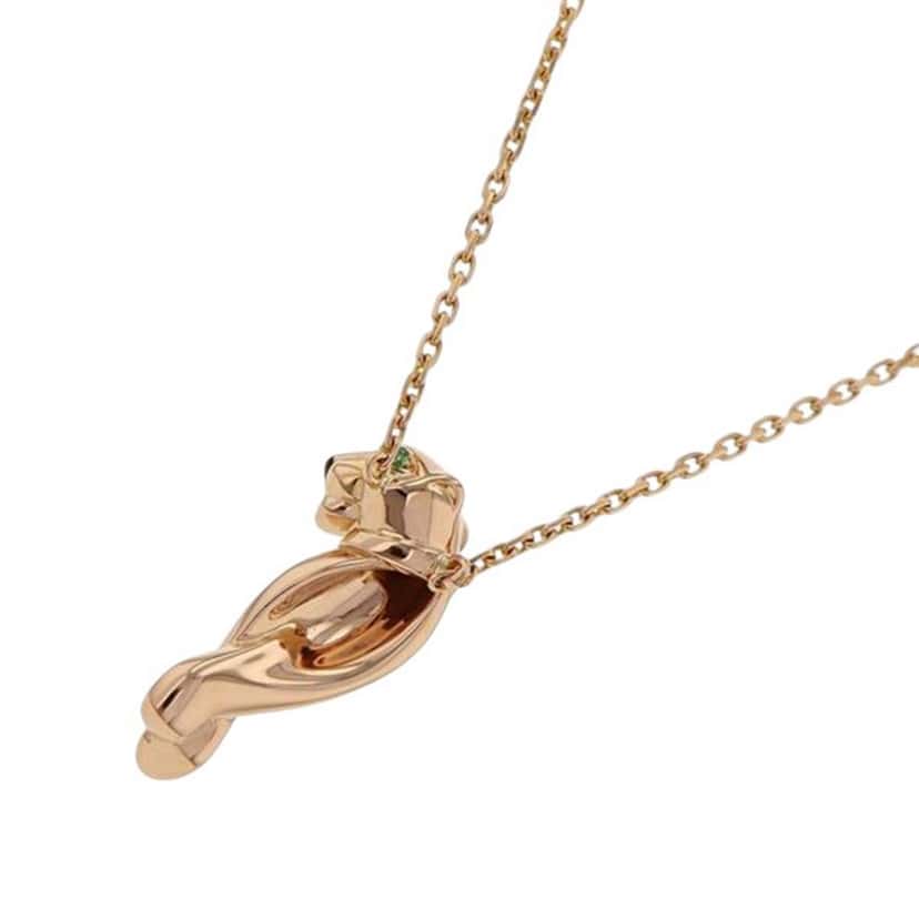 Cartier 18K Rose Gold Onyx and Tsavorite Garnet Panthère de Cartier Pendant Necklace Pink Rose Gold Good condition - Inside View