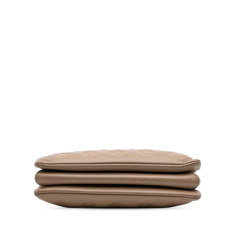Louis Vuitton Monogram Embossed Puffy Lambskin Coussin PM Brown Leather Good condition - Inside View