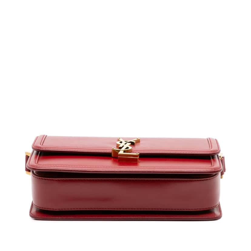 Saint Laurent Medium Calfskin Solferino Satchel In Box Red Leather Very good condition - Inside View