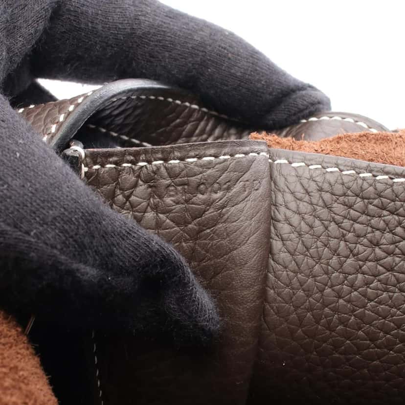 Hermès Taurillon Clemence Halzan 31 Brown Leather Good condition - Box View