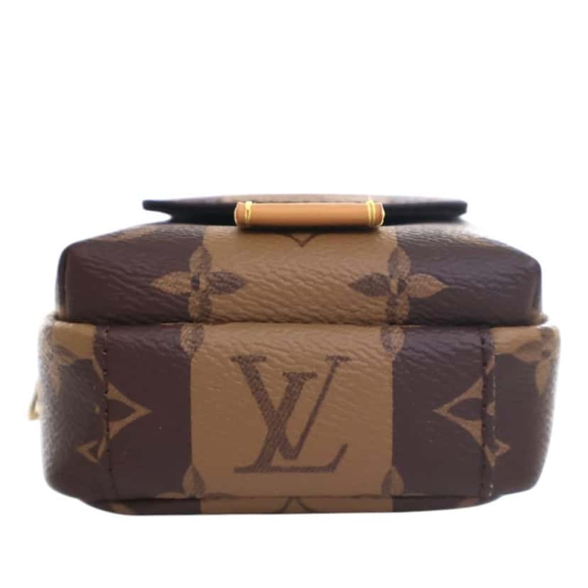 Louis Vuitton Nigo Monogram Reverse Double Phone Pouch Brown Canvas Good condition - Box View