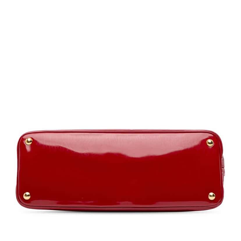 Prada Large Spazzolato Promenade Satchel Red Leather Good condition - Inside View