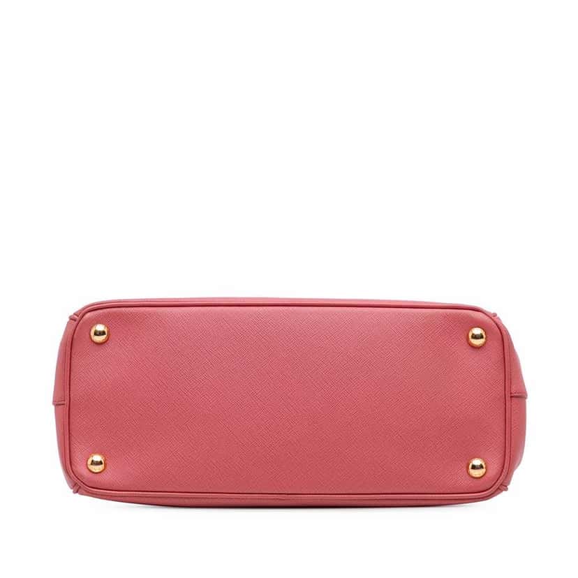 Prada Medium Saffiano Lux Galleria Double Zip Tote Pink Leather Good condition - Inside View