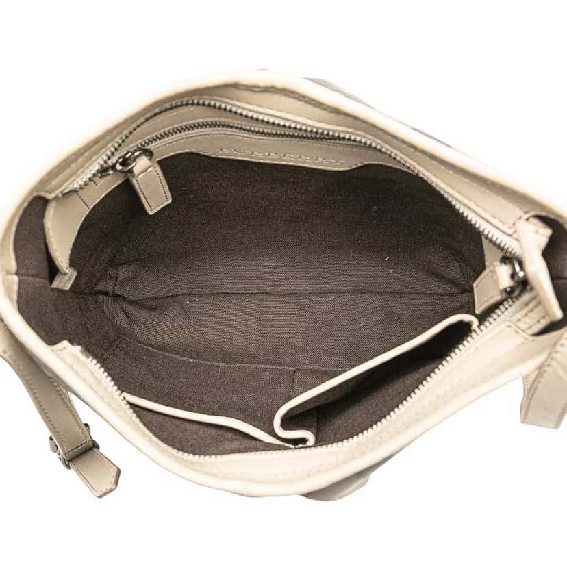Burberry Smoke Check Coated Canvas Hartham Crossbody Brown Canvas Good condition - Model View