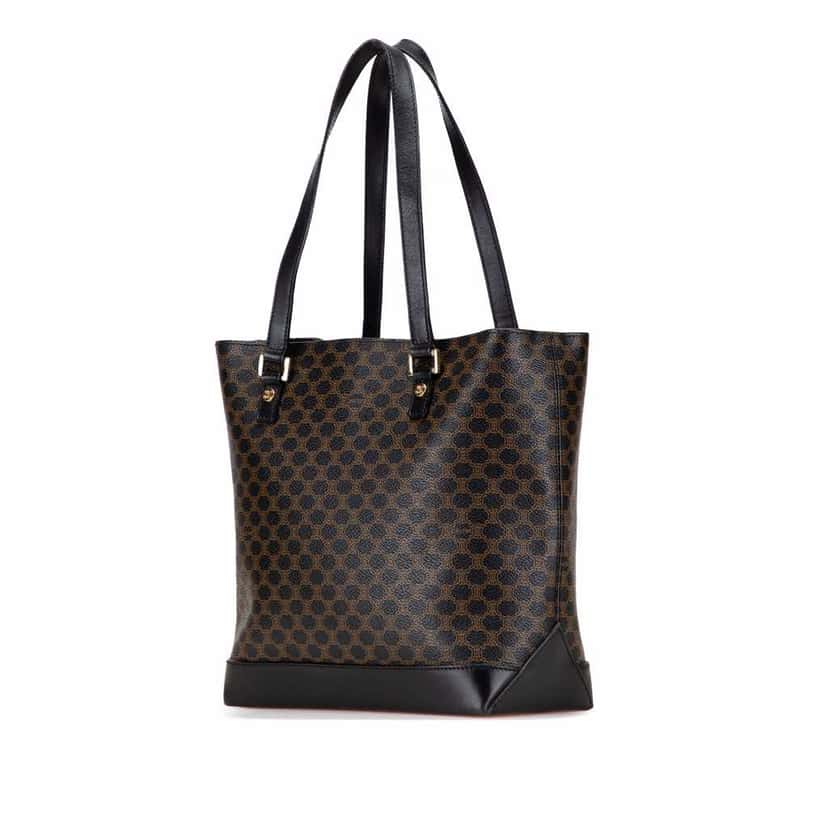 Celine Macadam Coated Canvas Tote Brown Canvas Good condition - Back View