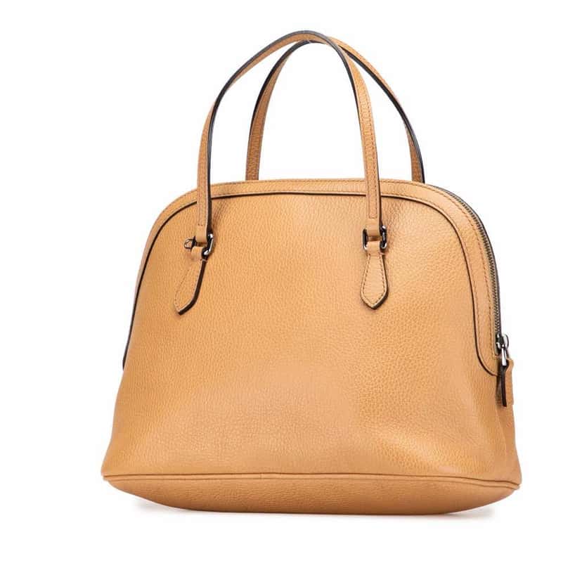Gucci Medium Leather Dome Satchel Brown Leather Good condition - Back View