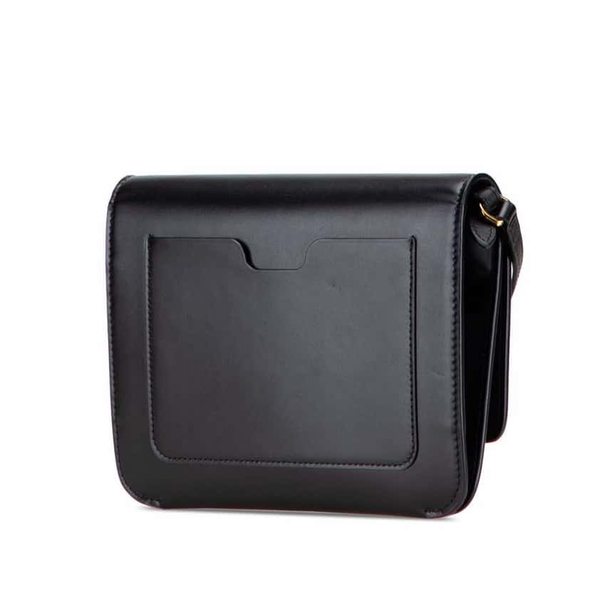 Burberry Mini Leather TB Monogram Flat Crossbody Black Leather Good condition - Back View
