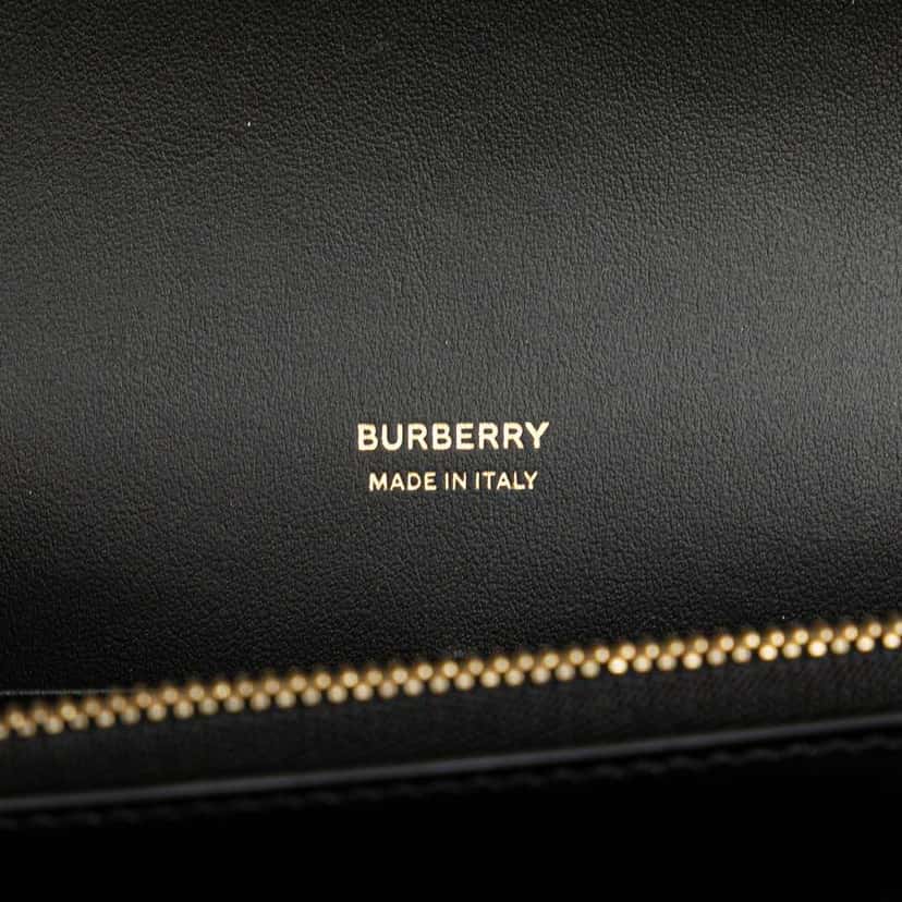 Burberry Mini Leather TB Monogram Flat Crossbody Black Leather Good condition - Box View