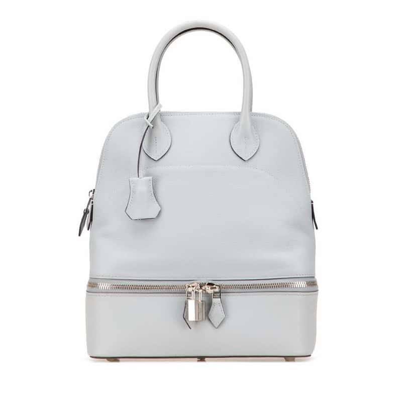 Hermès Evercolor Bolide Secret Bag Blue Leather Good condition - Front View