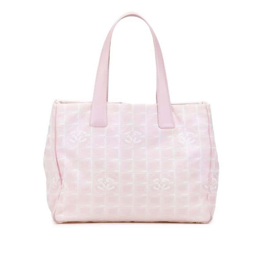 Chanel New Travel Line Nylon Tote Pink Good condition - Front View