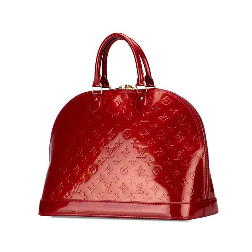 Louis Vuitton Monogram Vernis Alma GM Red Leather Good condition - Back View
