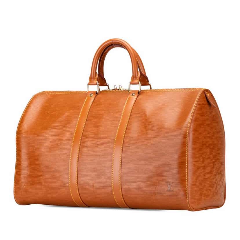 Louis Vuitton Epi Keepall 45 Brown Leather Good condition - Back View