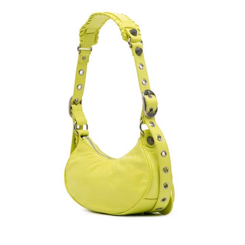 Balenciaga Lambskin Motocross Le Cagole XS Yellow Leather Very good condition - Back View