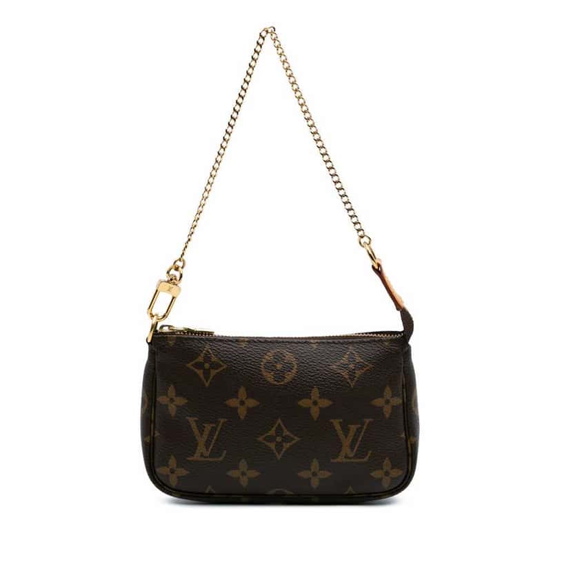 Louis Vuitton Monogram Mini Pochette Accessoires Brown Canvas Good condition - Front View