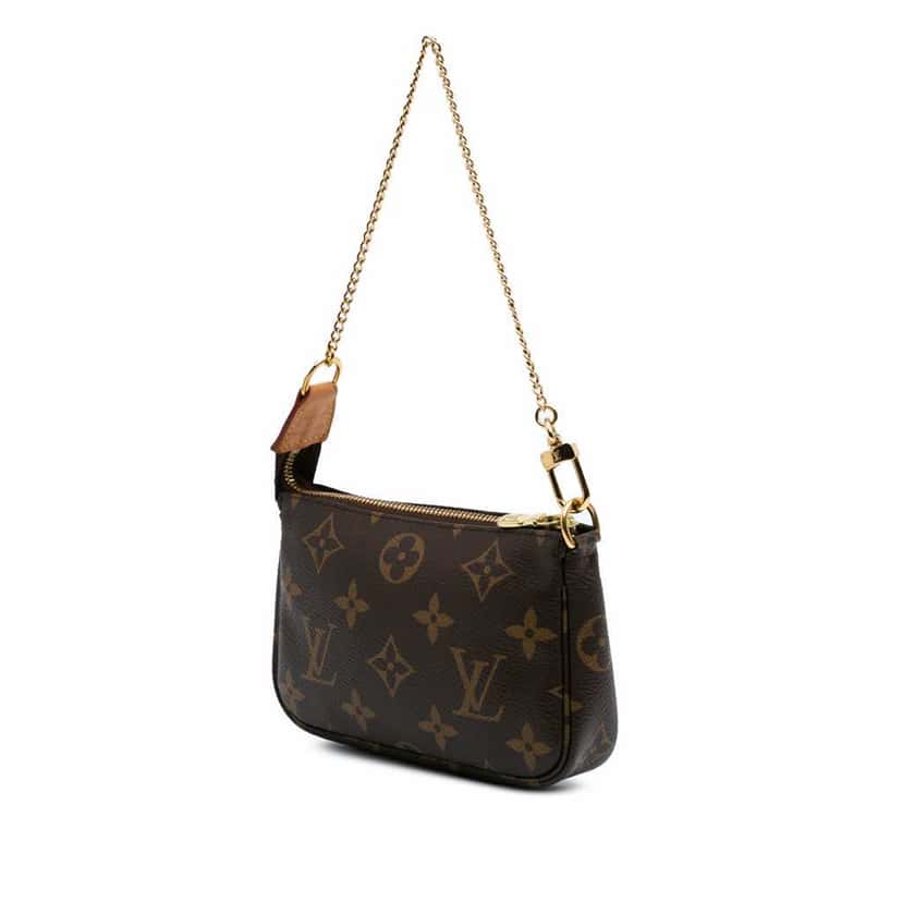 Louis Vuitton Monogram Mini Pochette Accessoires Brown Canvas Good condition - Back View