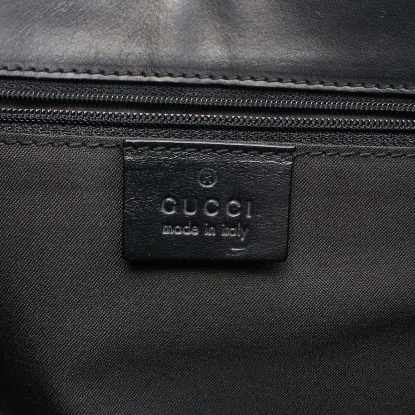 Gucci GG Canvas Jackie Bardot Shoulder Bag Black Canvas Good condition - Box View