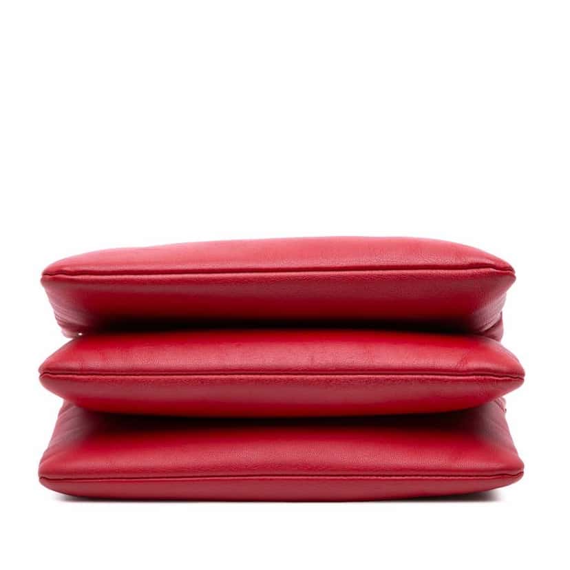 Celine Small Lambskin Trio Crossbody Red Leather Fair condition - Inside View