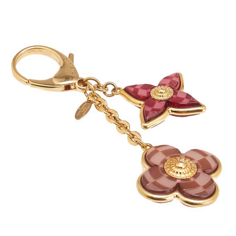 Louis Vuitton Gold Plated and Resin Bijoux Sac Mosaic Bag Charm Gold Metal Good condition - Front View