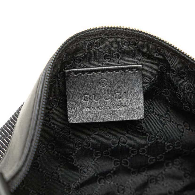 Gucci Denim Web Shoulder Bag Black Denim Very good condition - Box View