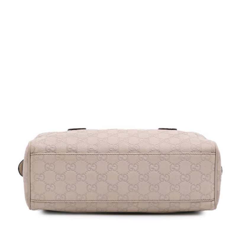 Gucci Guccissima Boston Bag Brown Leather Good condition - Inside View