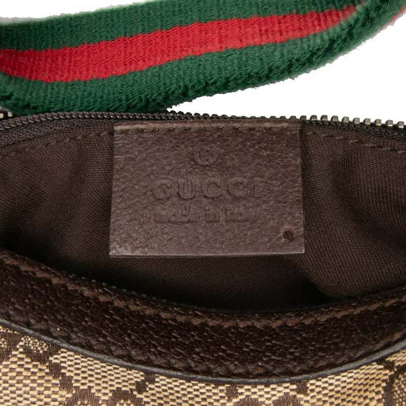 Gucci Small GG Canvas Web Pop Shoulder Bag Brown Canvas Good condition - Box View
