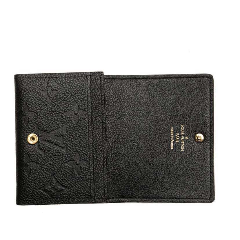 Louis Vuitton Monogram Empreinte Business Card Holder Black Leather Good condition - Model View
