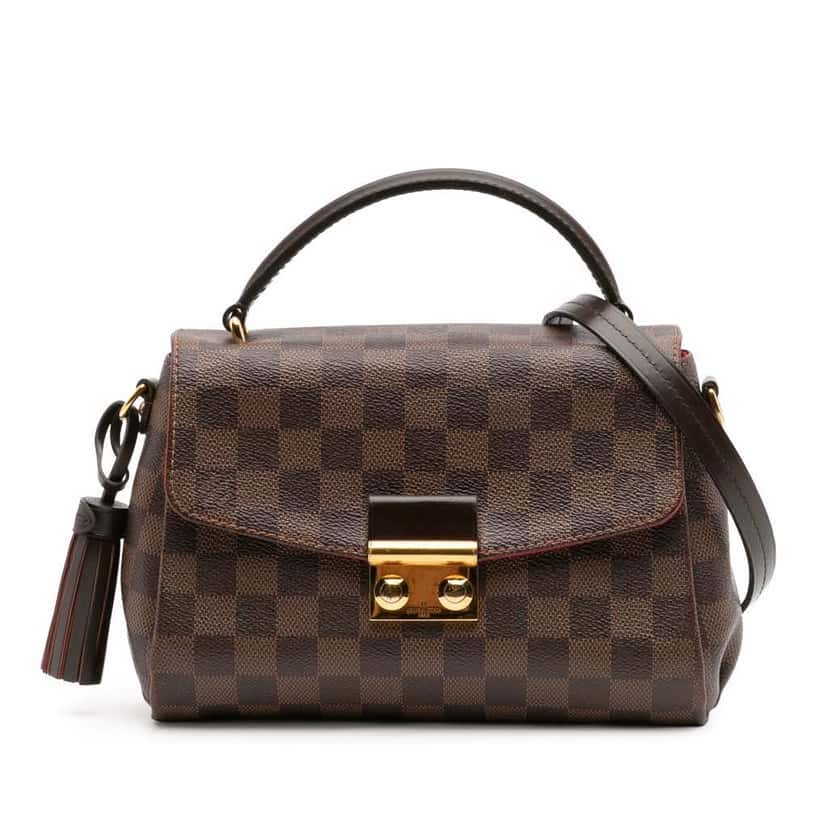Louis Vuitton Damier Ebene Croisette Brown Canvas Good condition - Front View