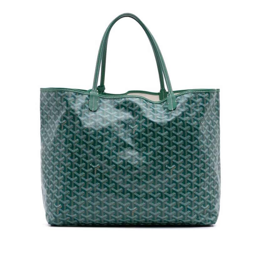 Goyard Goyardine Saint Louis GM Green Canvas Good condition - Front View