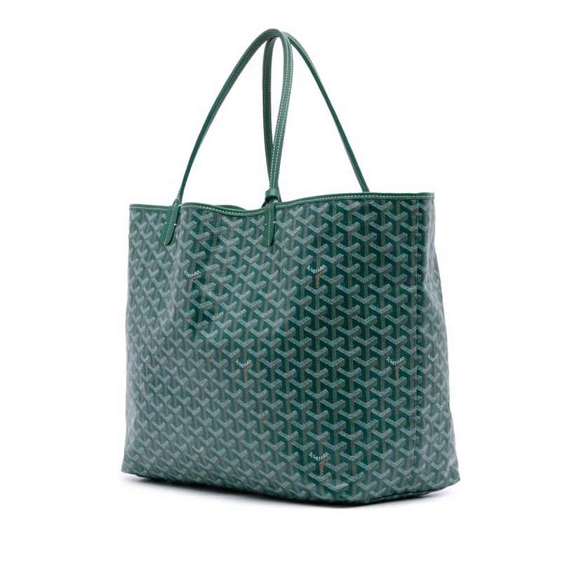 Goyard Goyardine Saint Louis GM Green Canvas Good condition - Back View