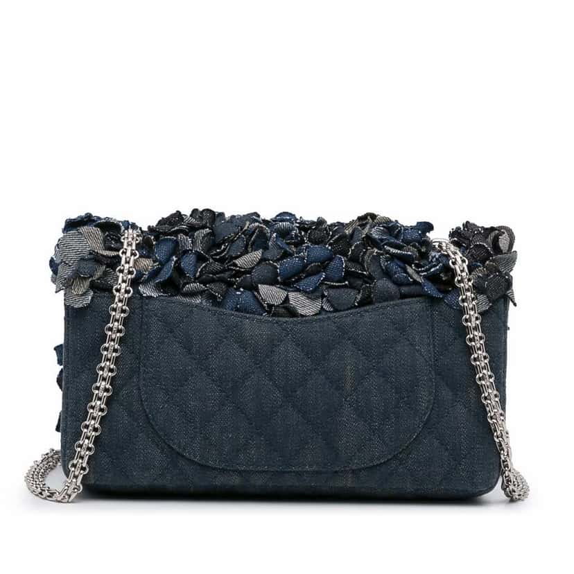 Chanel Reissue Camellia Denim Shoulder Bag Blue Denim Good condition - Inside View