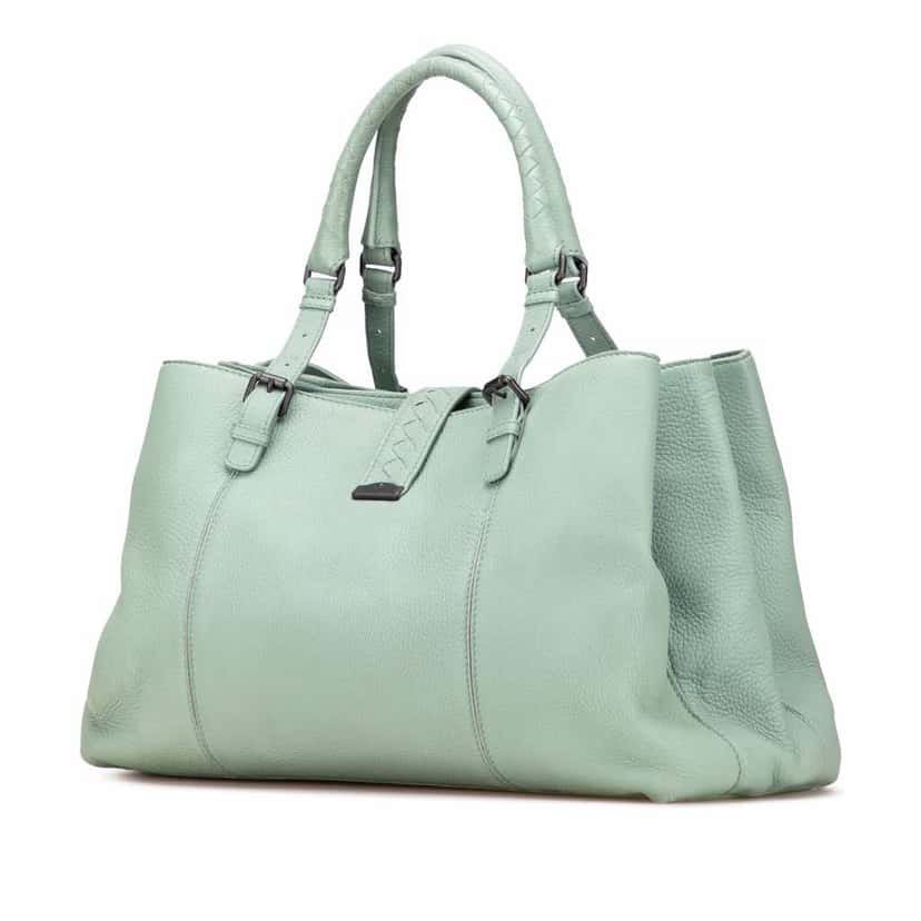Bottega Veneta Medium Cervo Roma Tote Green Leather Good condition - Back View