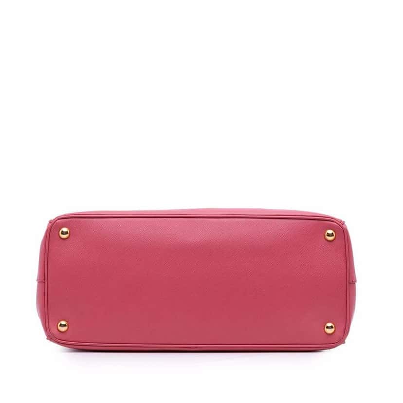 Prada Large Saffiano Lux Galleria Double Zip Satchel Pink Leather Good condition - Inside View