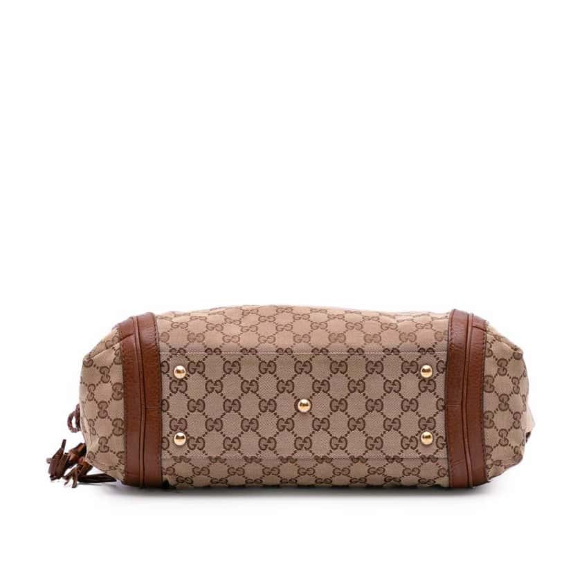 Gucci Medium GG Canvas Bella Shoulder Bag Brown Canvas Good condition - Inside View